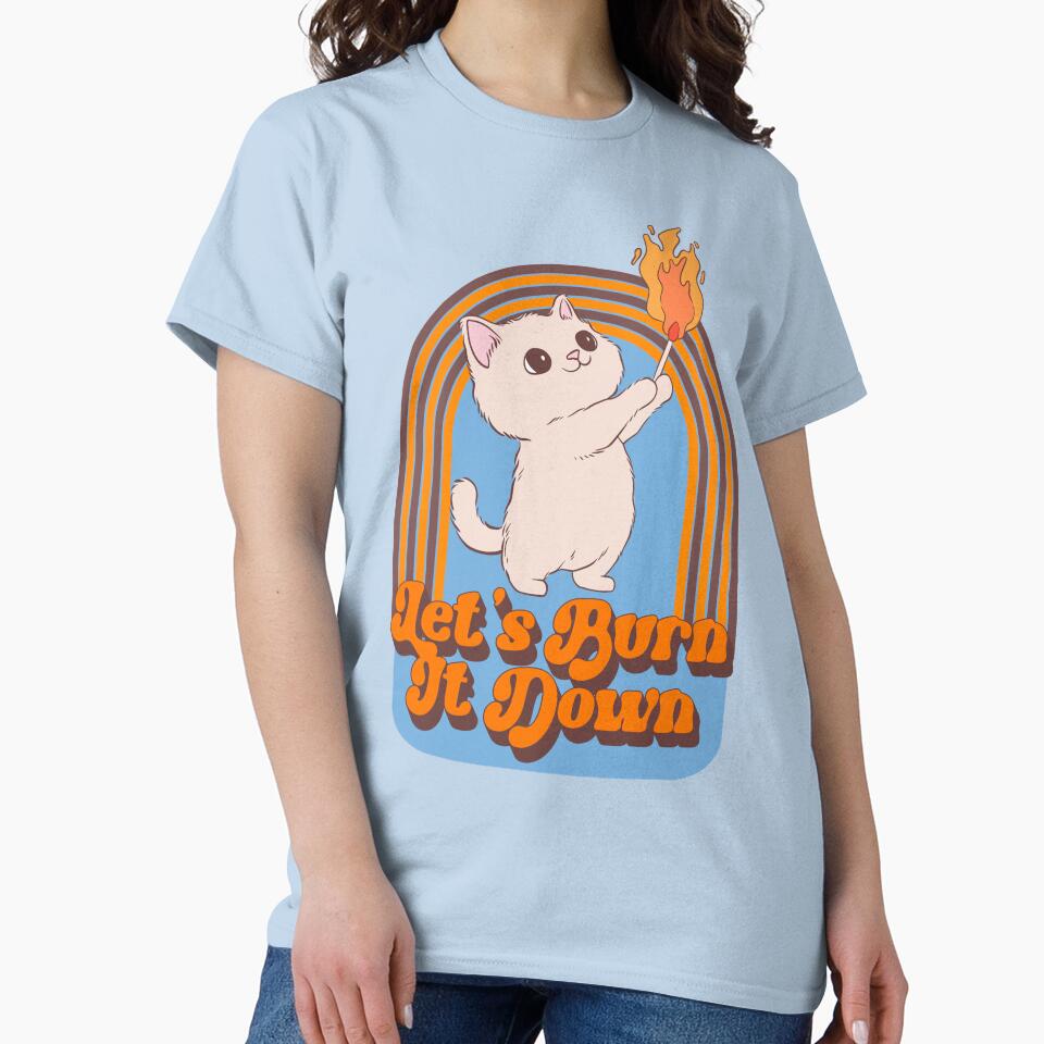 Let’s burn it down cat by Jess.a.creates