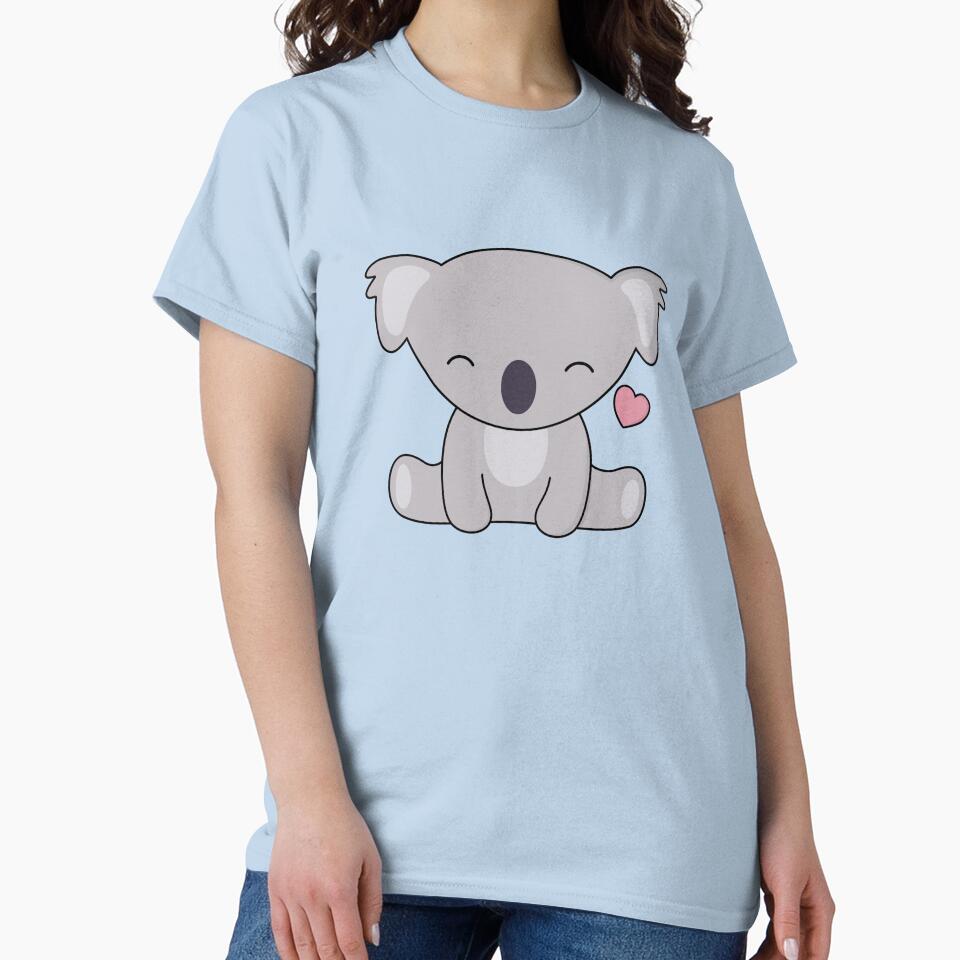 Kawaii Cute Koala Loves Hearts by wordsberry