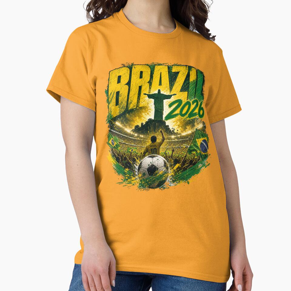 Brazil 2026 Football World Cup Glory | Seleção Fan Supporter Shirt by rushaib