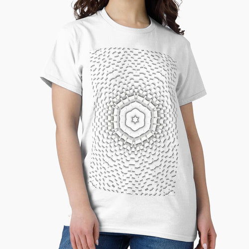 3D Grayscale Hexagon Geometric Art by ThatKrisGuy