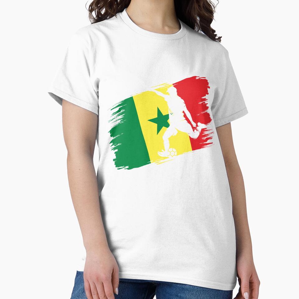 Senegal Flag Football Soccer Fan Jersey by xtocky