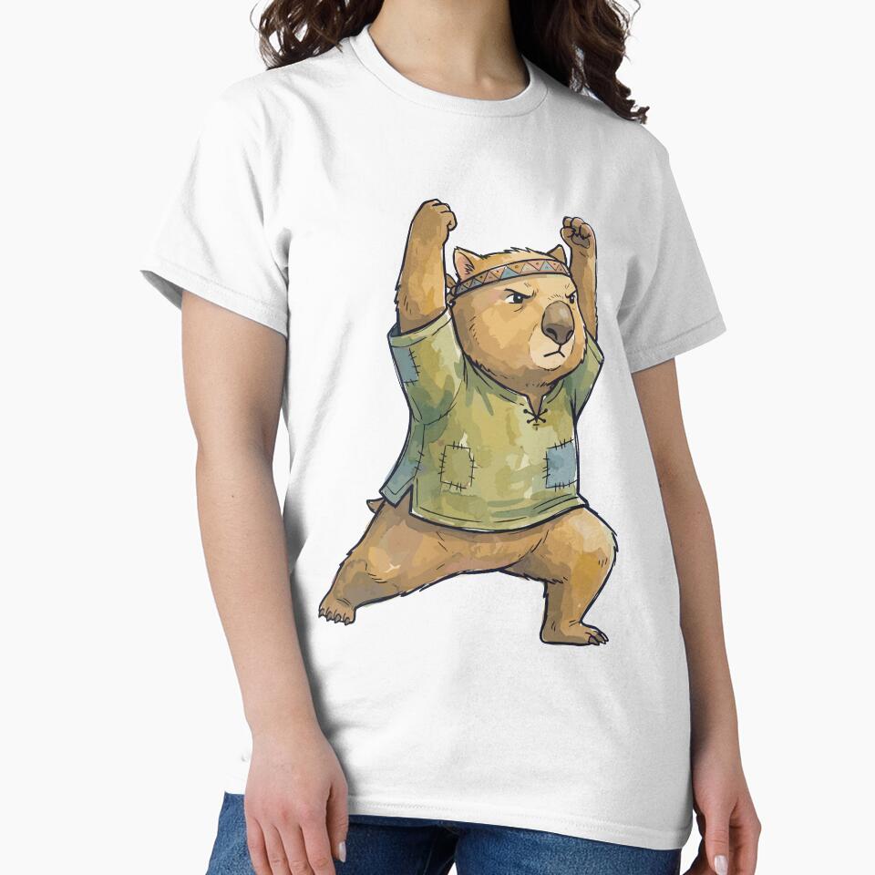Cute Yoga: Warrior One Wombat by bapupa