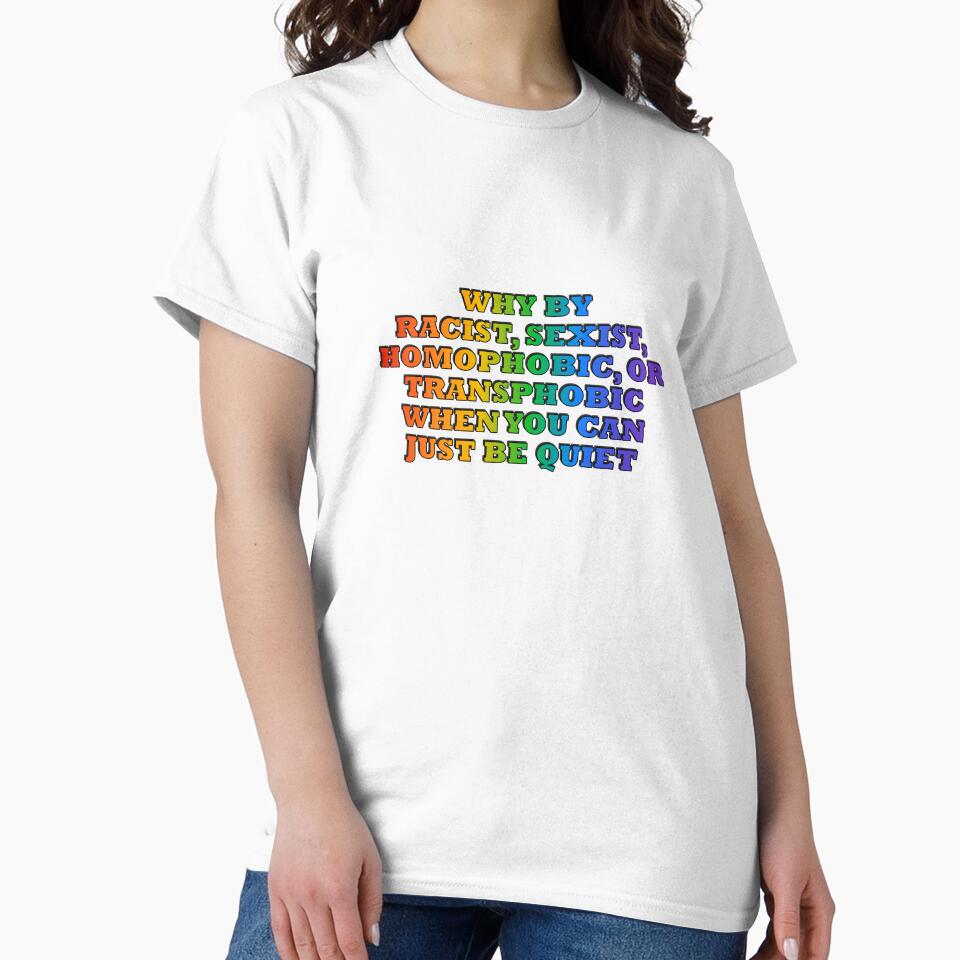 Why be racist - funny gay pride - rainbow colors by Inspirationmotivation