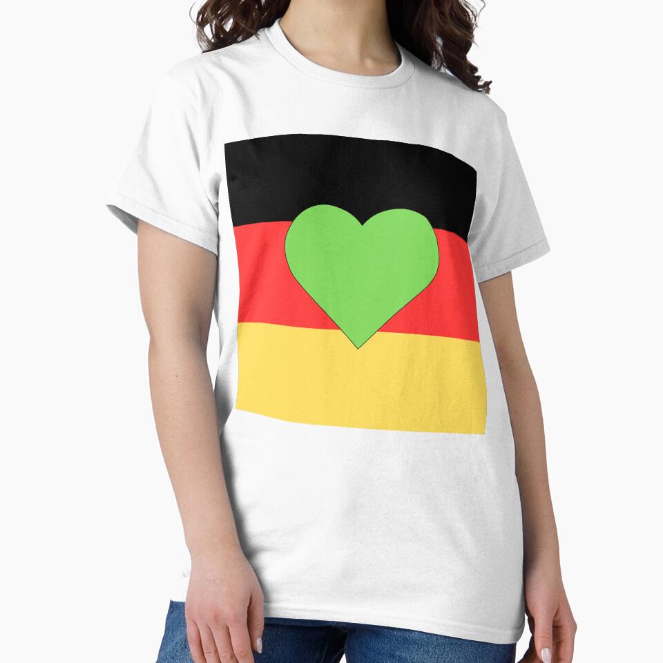 Green heart on the German flag by madkiitten