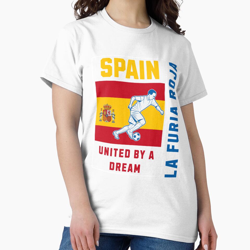 Spain Soccer La Furia Roja Vintage 2026 Football Fan Design by Abaseen