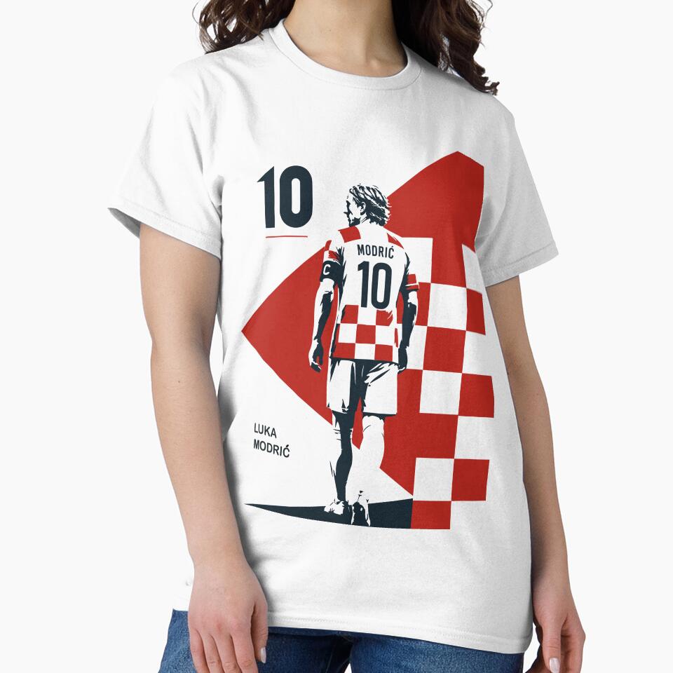 Luka Modrić Minimalist Football Print, Croatia Soccer Art, Sports Print, Modern Athlete Illustration by Studio pod Burom