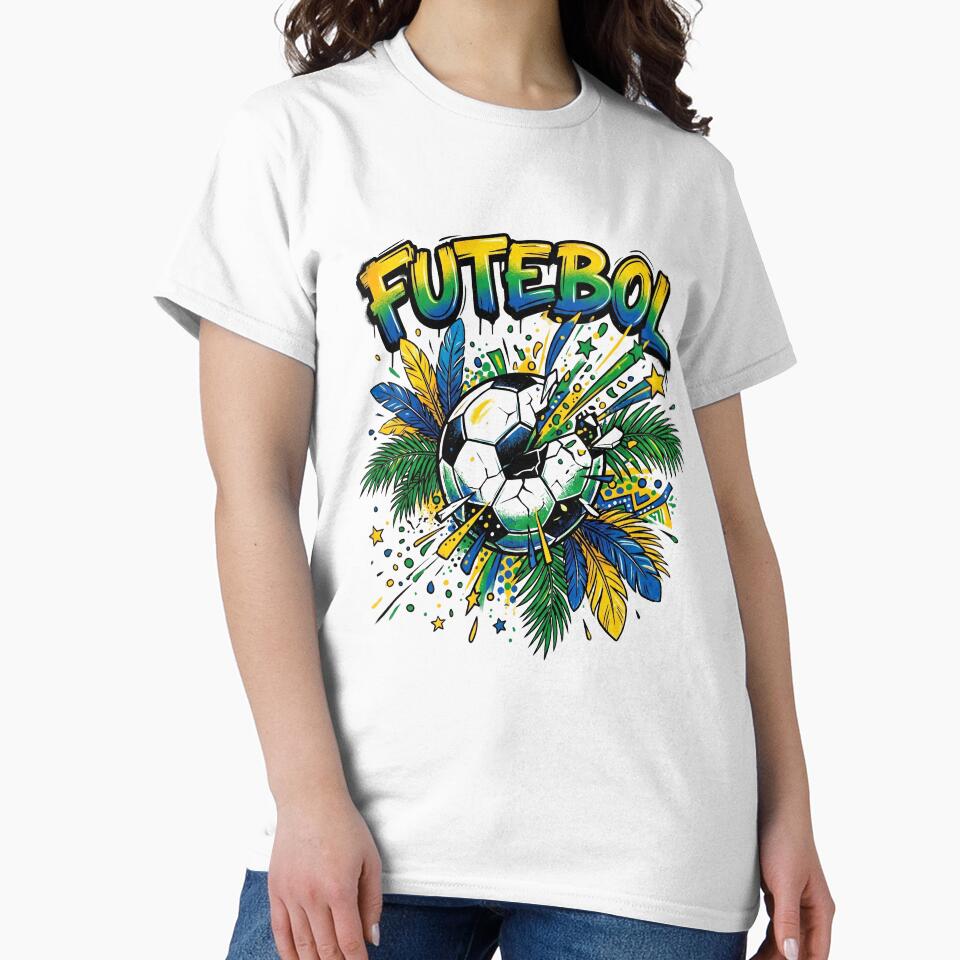 Brazil Carnival Football Shirt Futebol Fan Vibrant Graphic Tee World Cup 2026 by Boldna