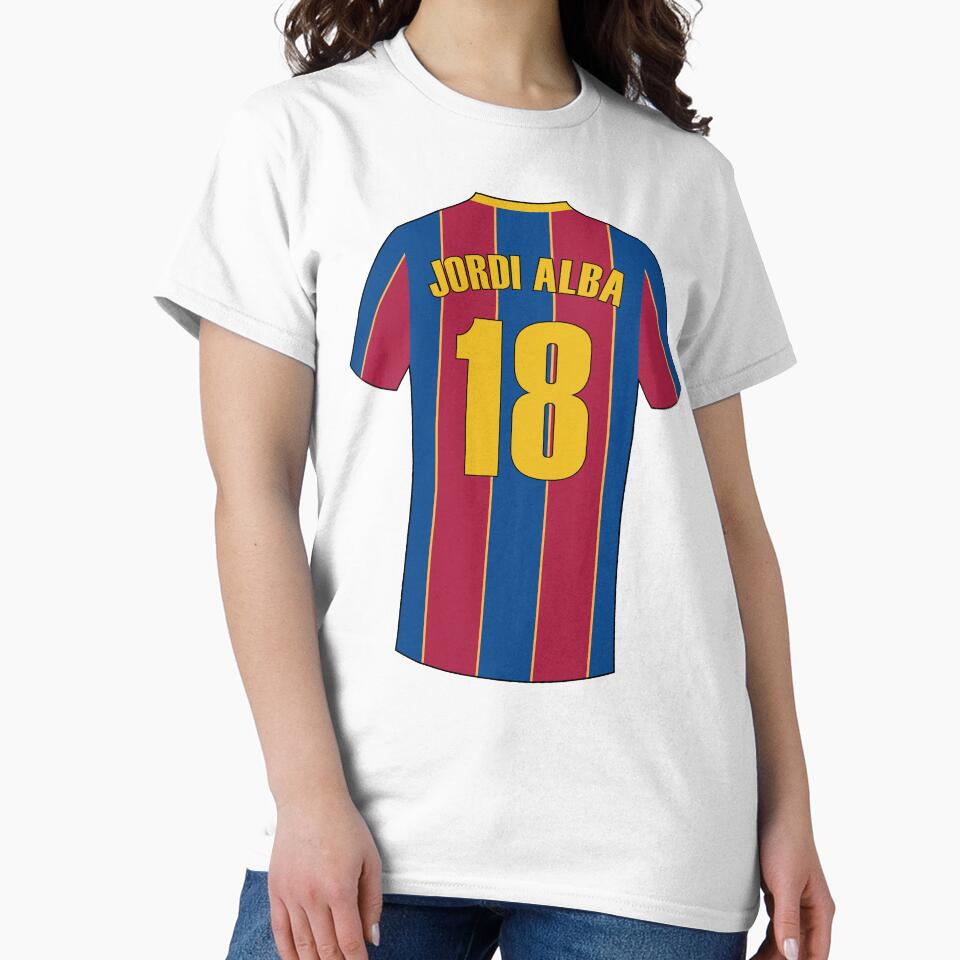 Barcelona football jersey number 18 by Justtrendytees