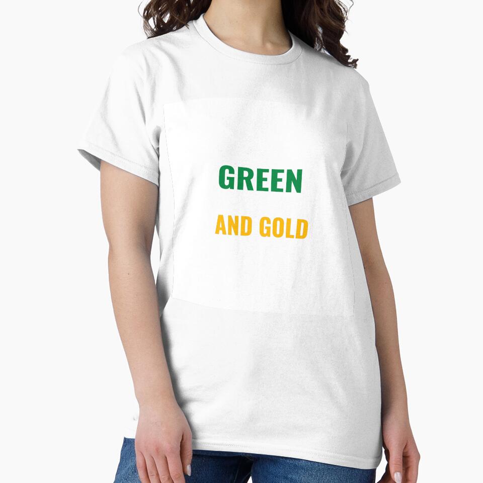 Green and Gold Shirt – Australia Soccer Fan Tee | Uncle Jichuan by Uncle-Jichuan