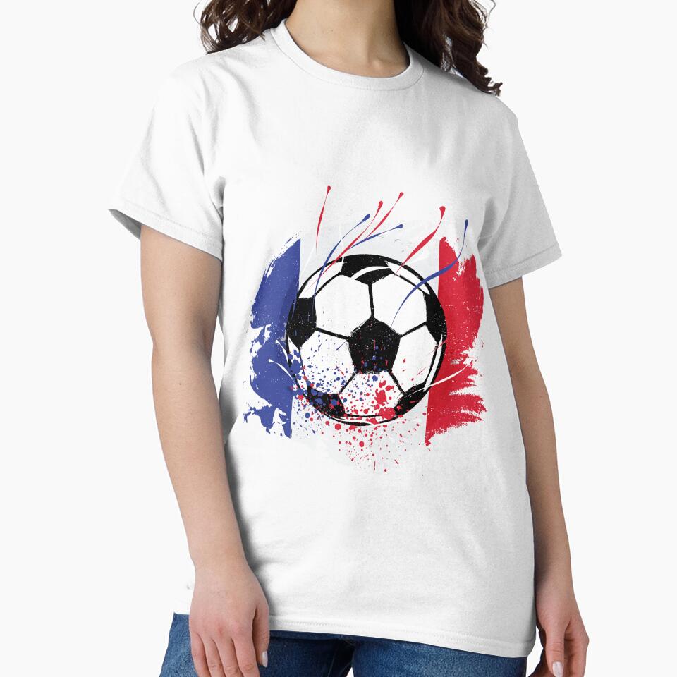 France Football France Flag Grunge Footballfan by Designer-Girl