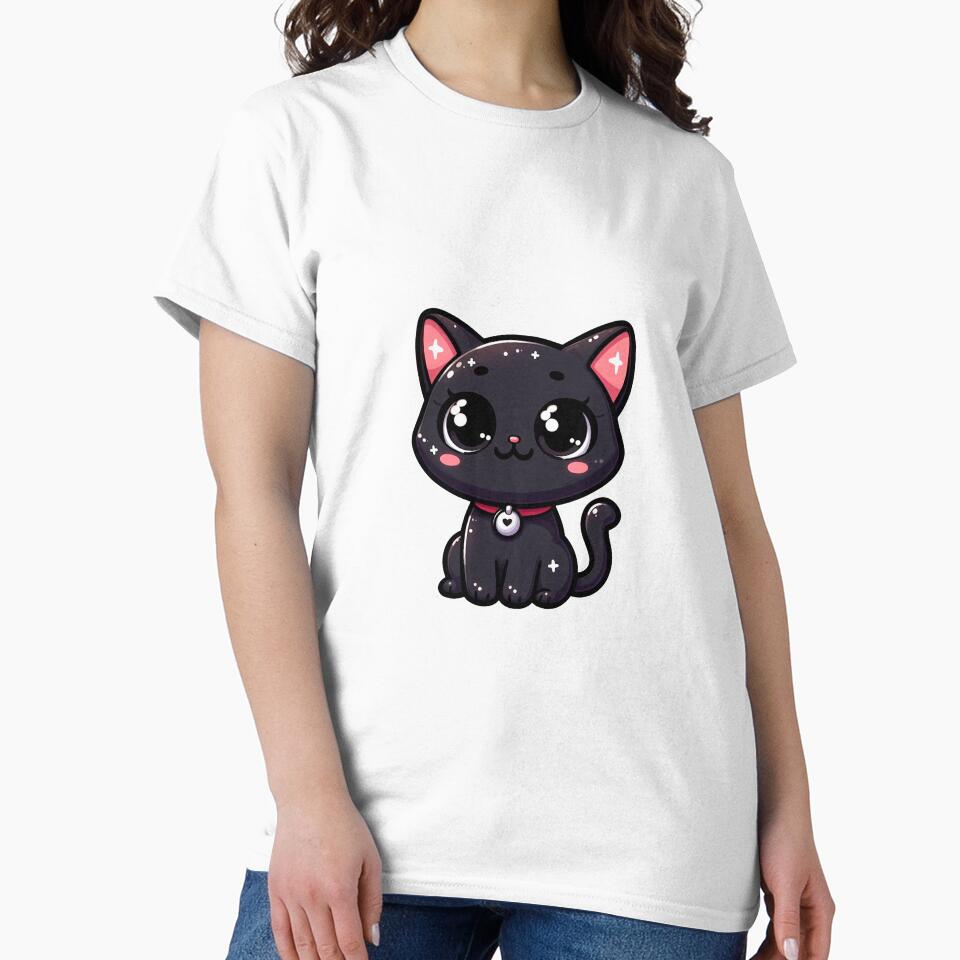 Cute Black cat kawai by tomamatear