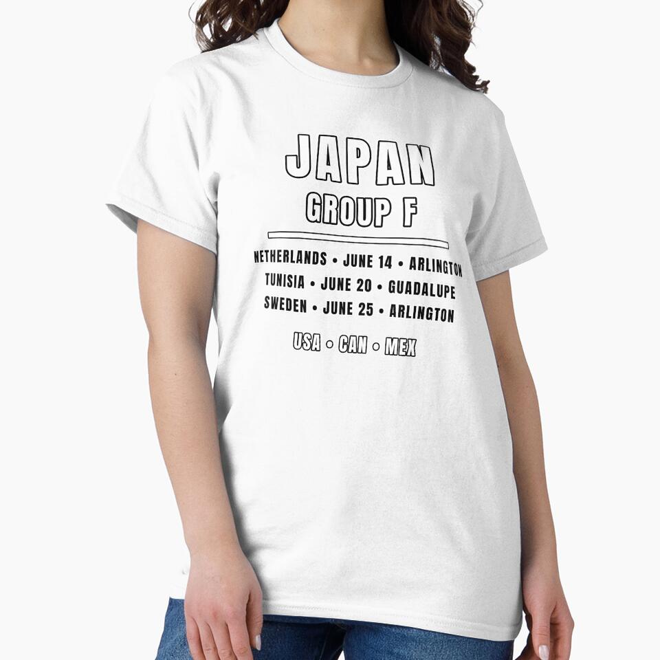 Japan Football Fixtures T-Shirt – Group F Schedule Shirt by The Hairy Melon