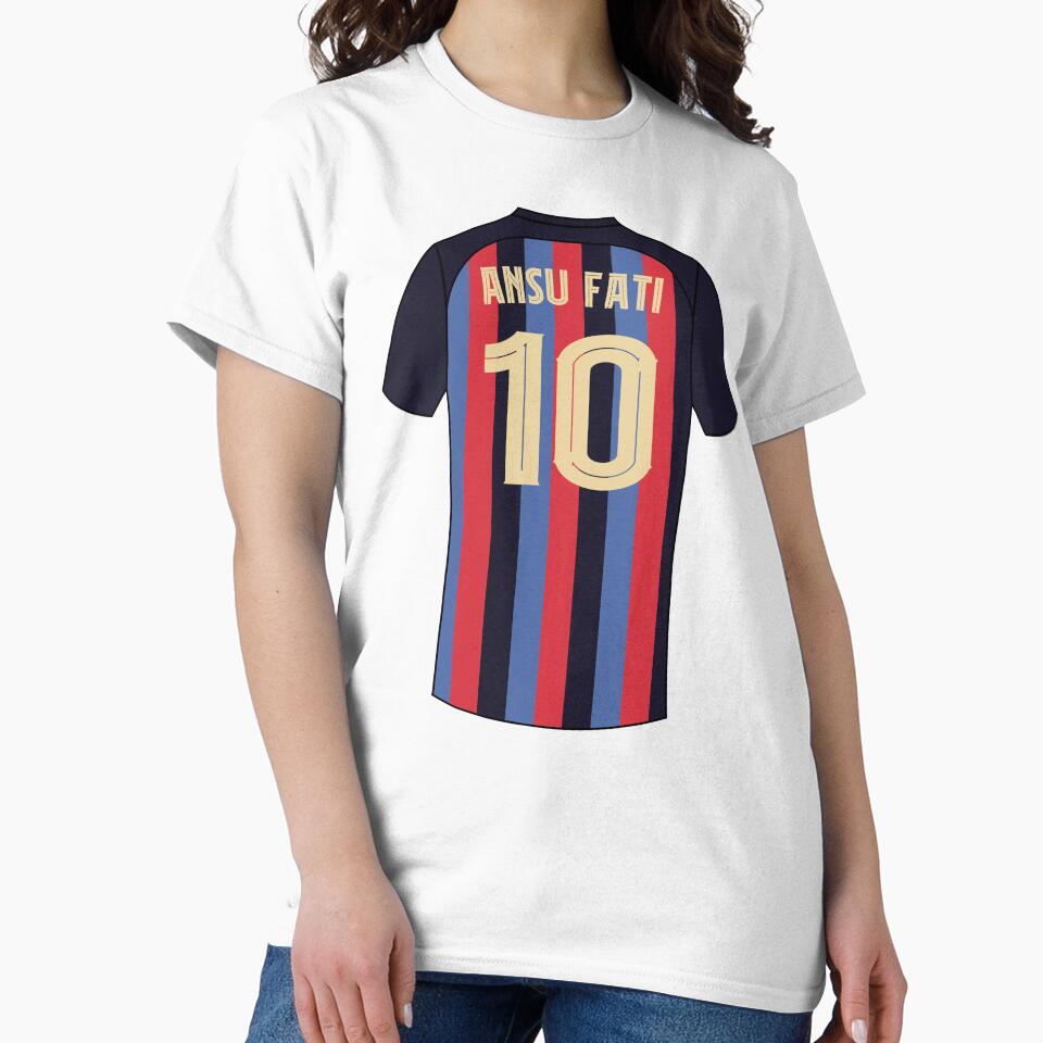 Ansu Fati Barcelona football jersey number 10 by Justtrendytees