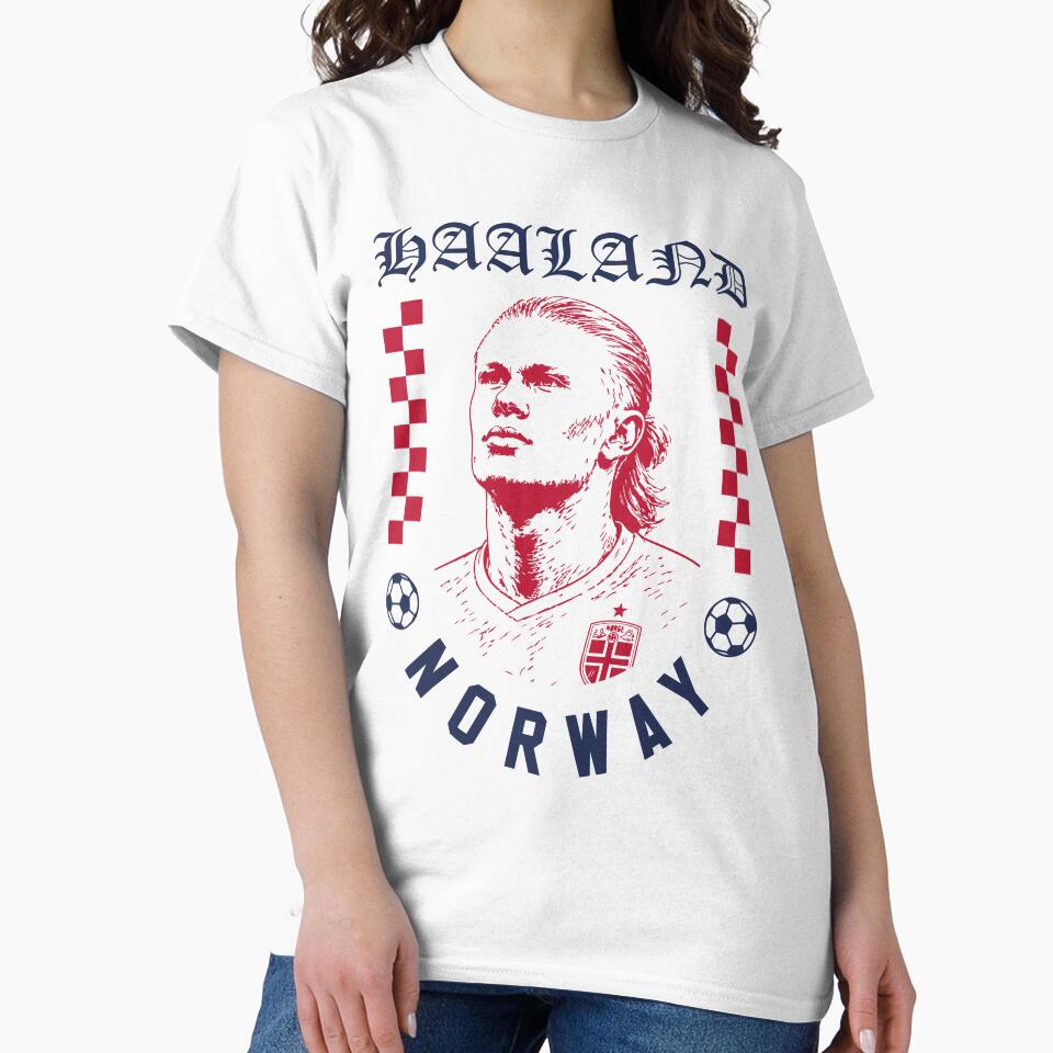 Erling Haaland Norway Football Design Goal Machine World Cup Soccer Fan Art by Tattee