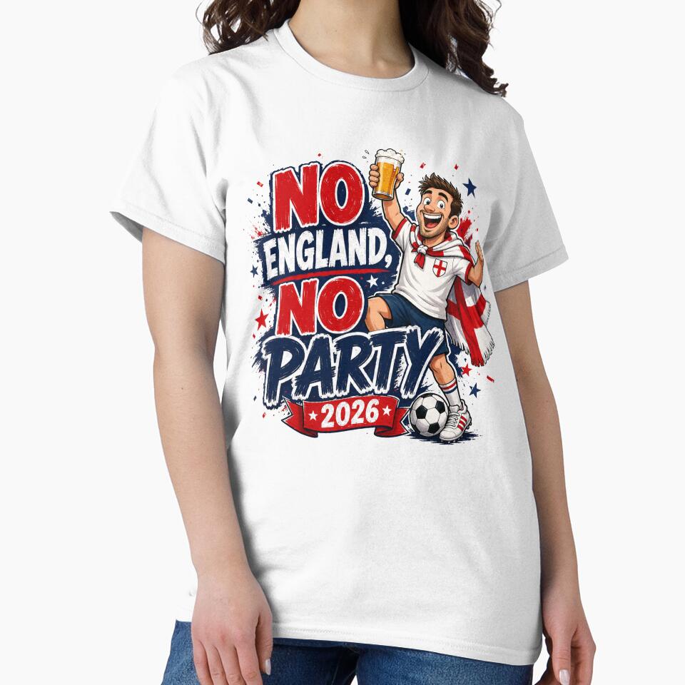 No England No Party 2026 England Football Fan Design by UrbanKangaroo