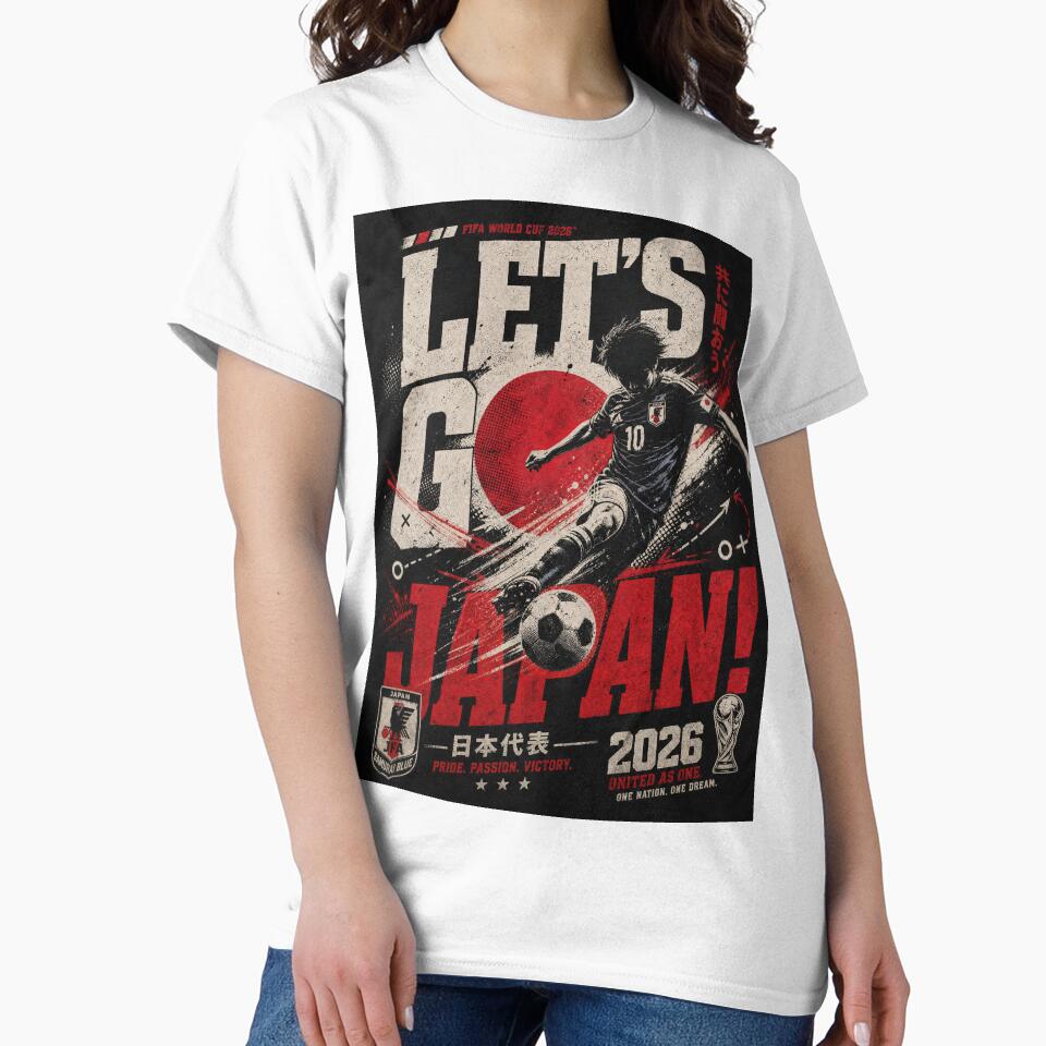 Let’s Go Japan – World Cup 2026 Vintage Distressed Soccer Fan by Jandedan