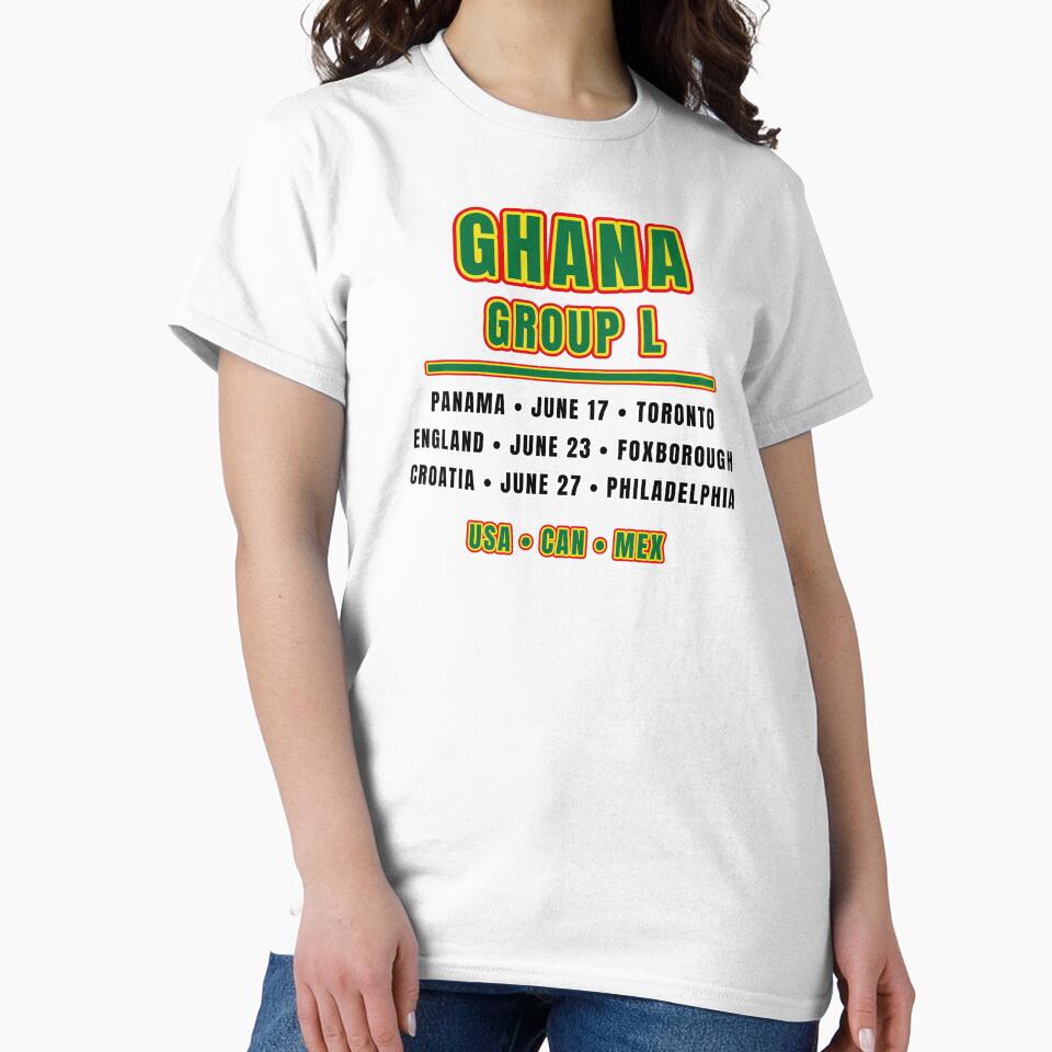 Ghana Football Fixtures T-Shirt – Group L Schedule Shirt by The Hairy Melon