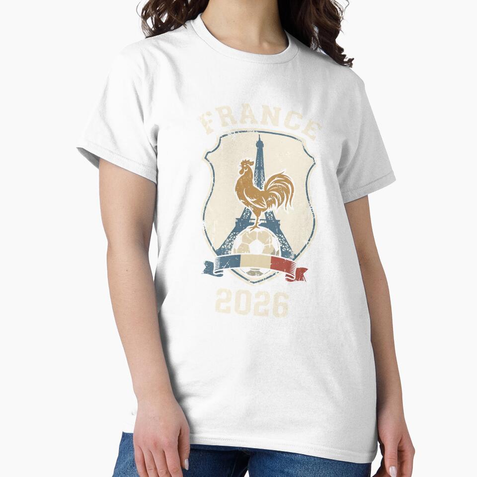 France 2026 Vintage Football Crest with Rooster | Retro French Soccer by Imaginationbeyond