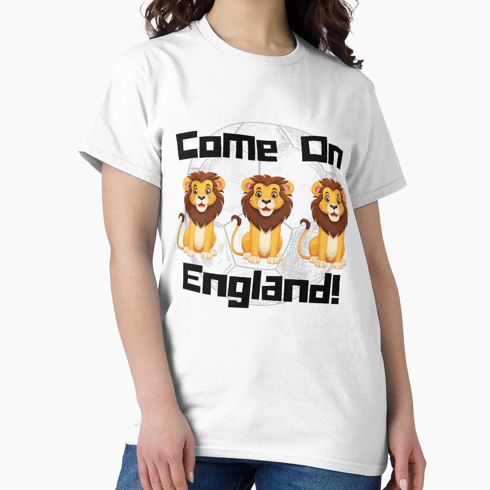 Come On England Lion Print by kirkytracy