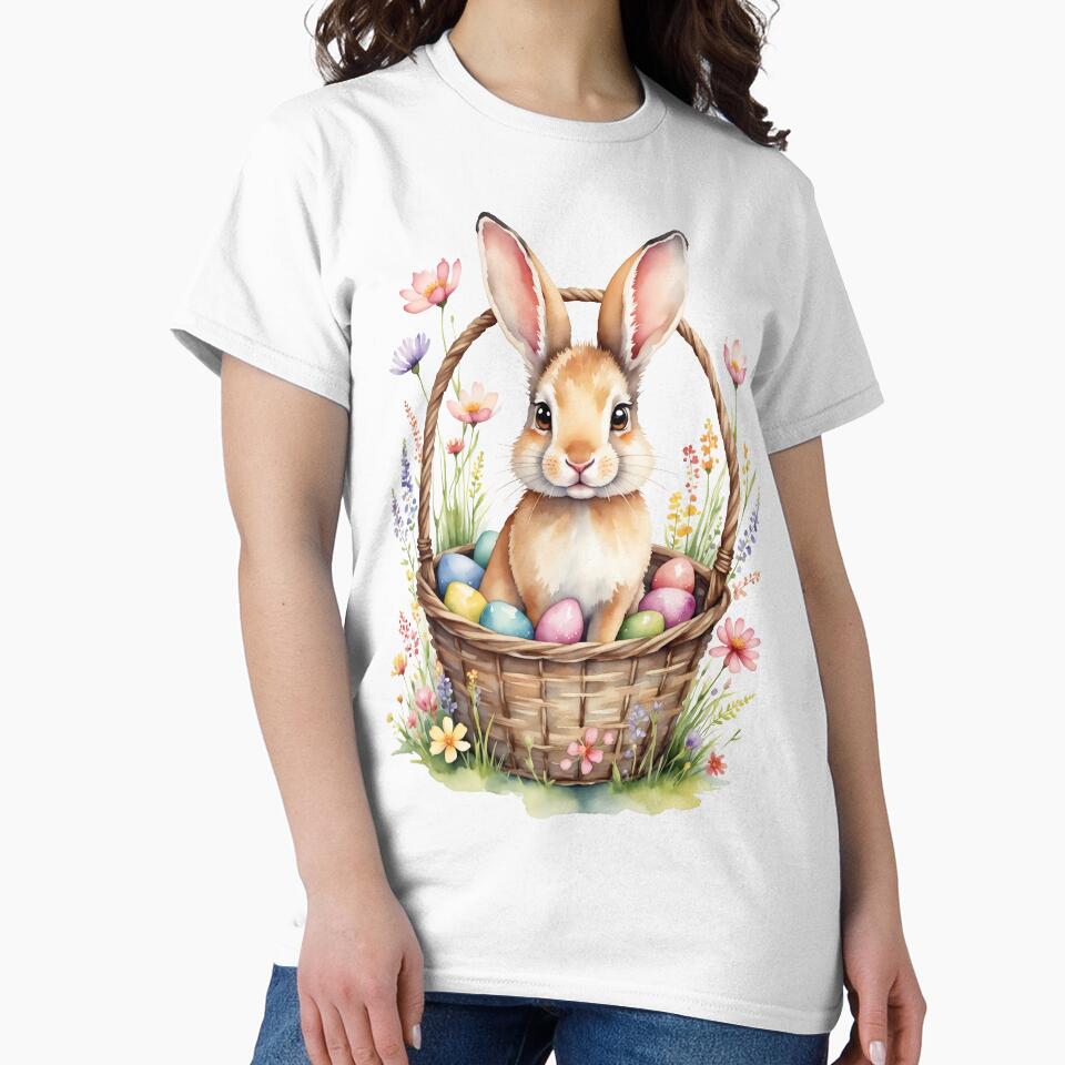 Watercolor Easter Bunny 2 by Magnolia Valley Art
