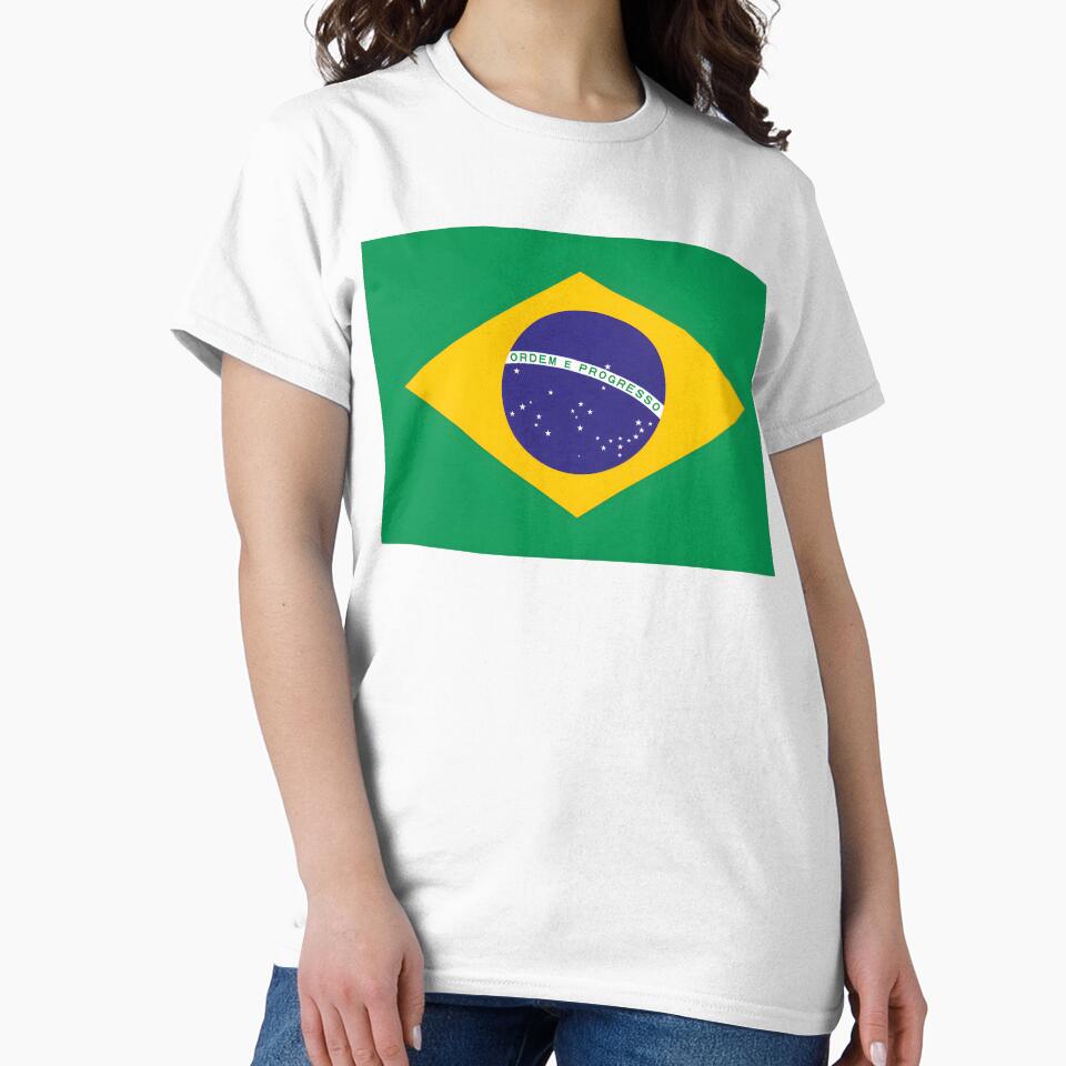 Brazil Flag T-Shirt | Brazilian Flag Graphic Tee by tokyojeff