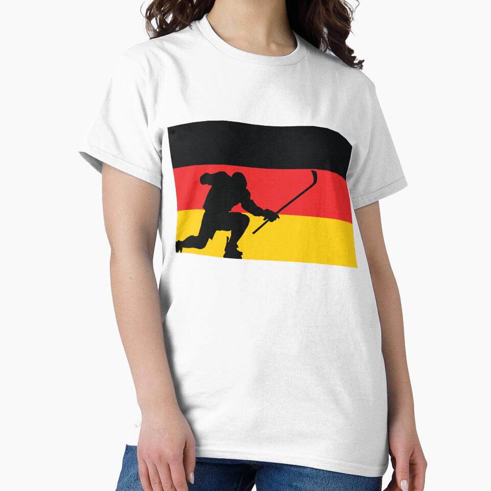 Germany Ice Hockey Silhouette Celebration by CanvasTee