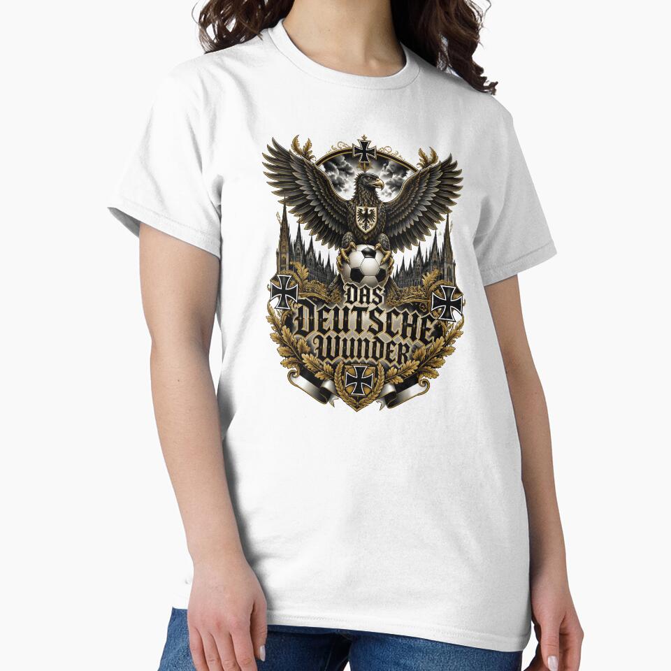 Germany Soccer Eagle - Das Deutsche Wunder  Vintage German Football Fan T-Shirt by 18-30