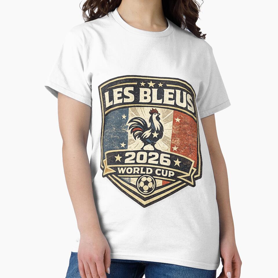 Les Bleus 2026 Vintage World Cup Football T-Shirt by ArthUpscale