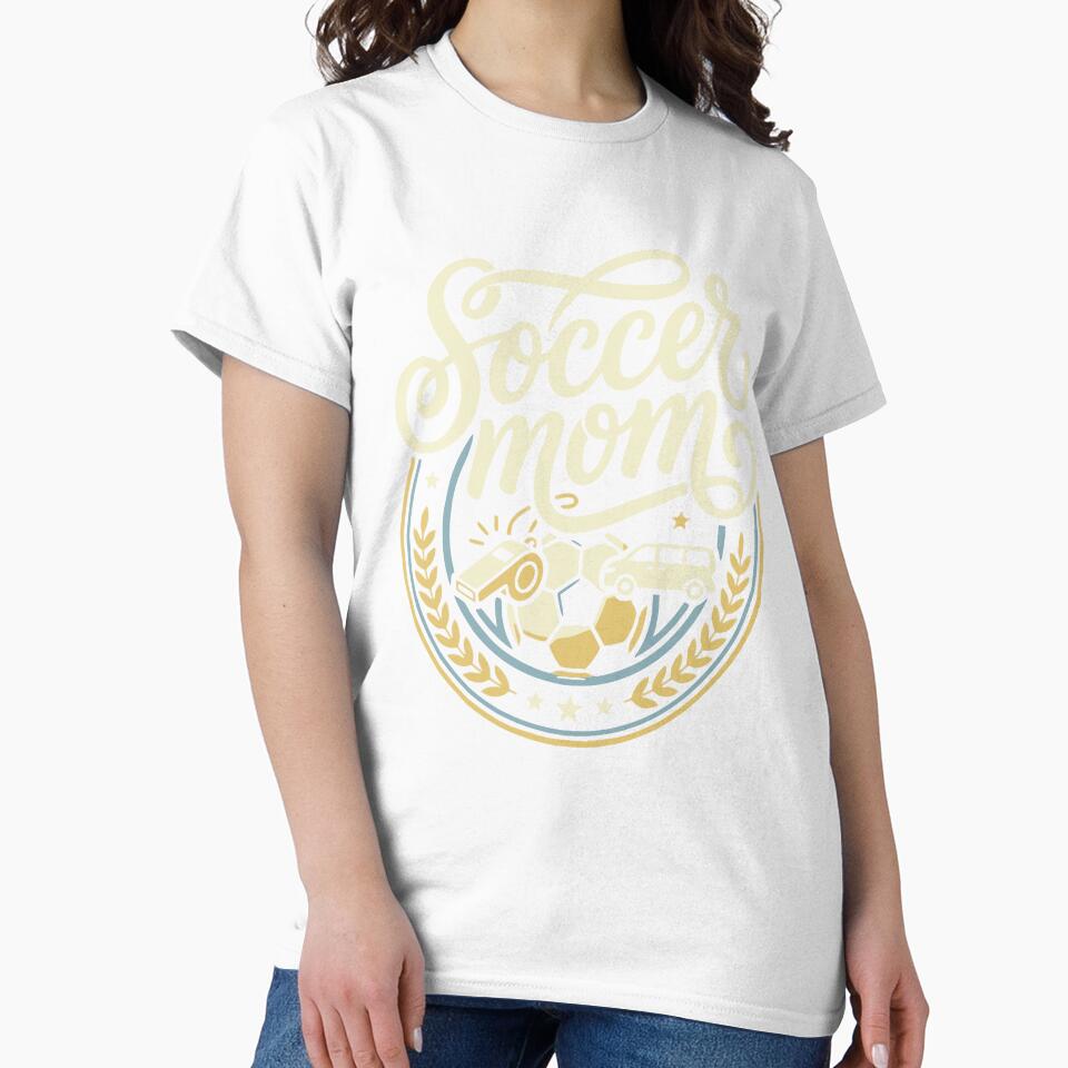 Retro Soccer Mom Badge Vintage Sports Van and Whistle by Abaseen