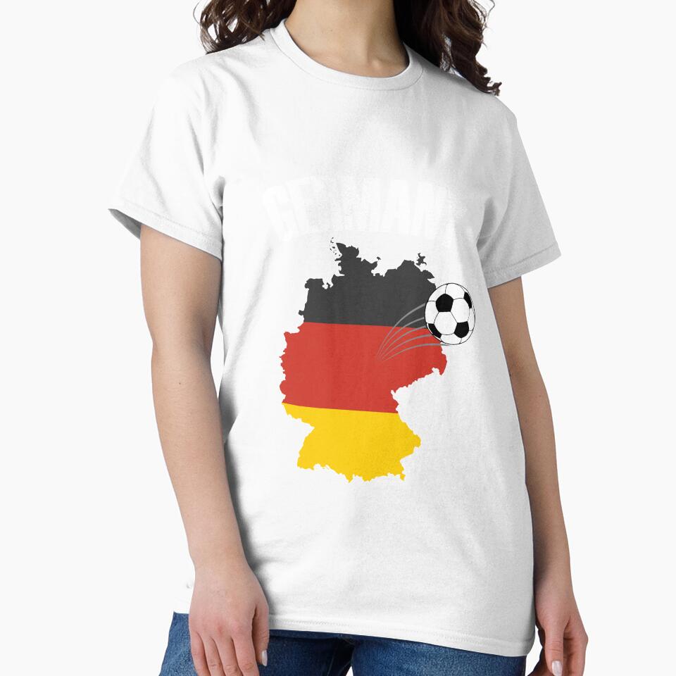 Germany Football Map - German Flag Soccer by TravelScientist