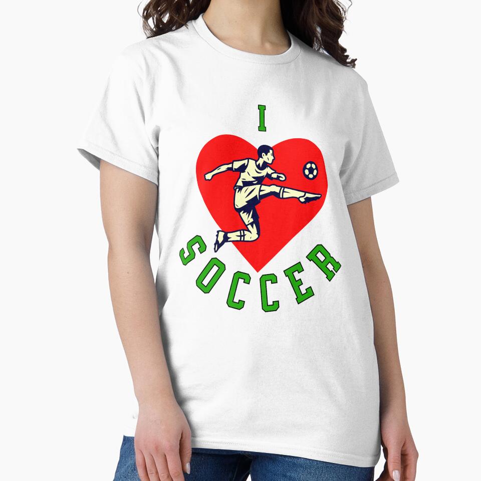 I Love Soccer Striker Heart by ZeptepiTrends