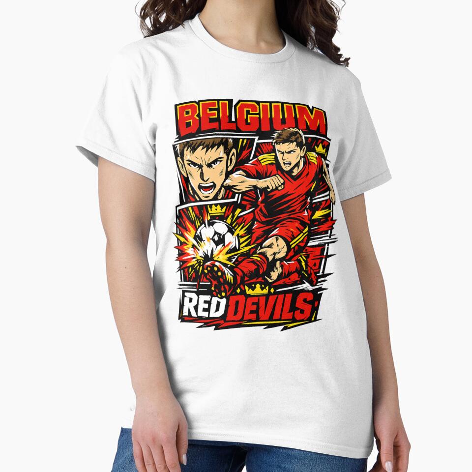 Belgium Red Devils Soccer Manga Style Graphic – Belgian Football Fan Design by JonelCrafts