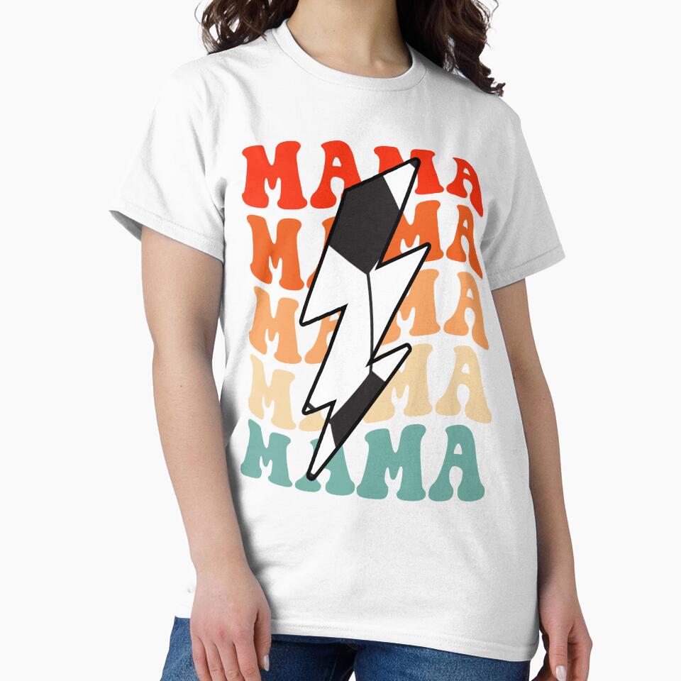 Soccer Mama Mom Retro Groovy Lightning Bolt Mother’s Day by Christina-grich