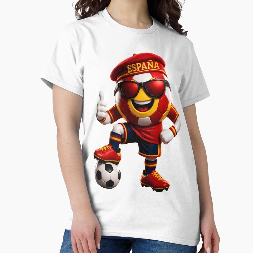 Spain Soccer Mascot Funny Football Cartoon Graphic by ArtSpark Studio