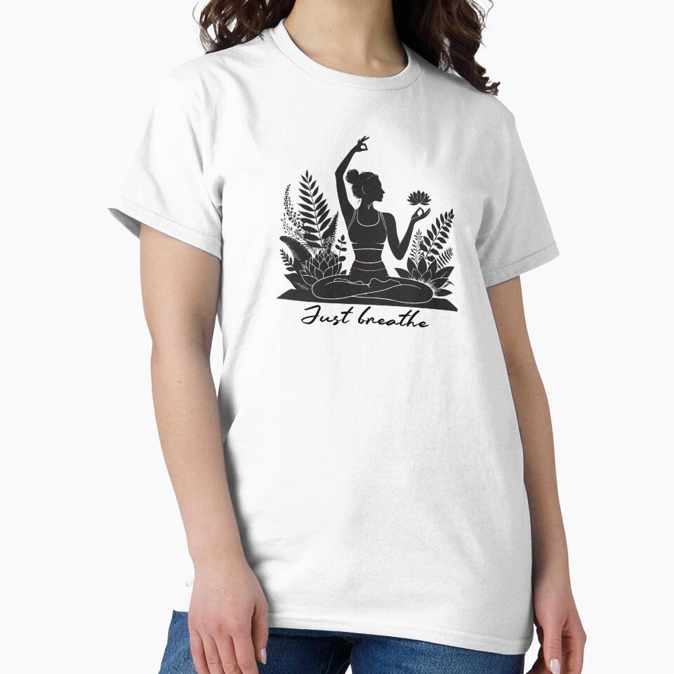 Just breathe - Yoga Shirt by Ganeshirt