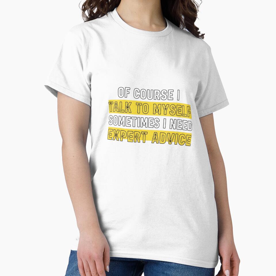 Expert Advice Talk To Myself Bold Minimalist Yellow Sarcastic Design by LeoBechs