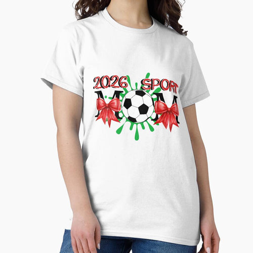 2026 Sport Mom – Soccer Design with Red Bows by BeatyinChaos