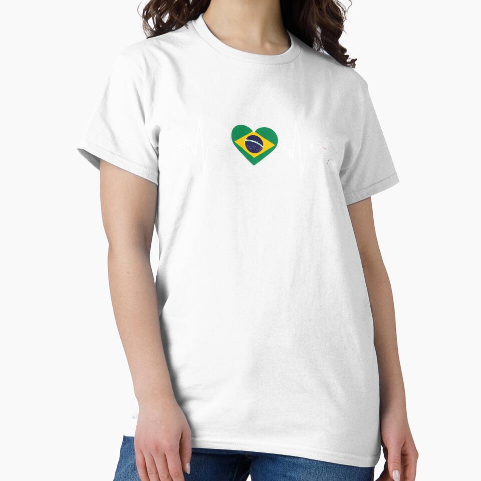 Brasil Football Heartbeat | Seleção Canarinho Soccer Fan by dudelinart