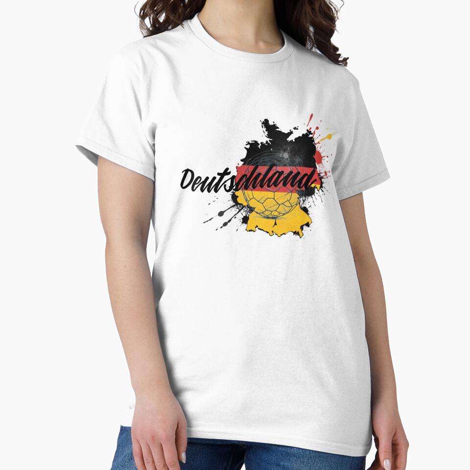 Germany silhouette black red gold with Germany lettering by Ecmoprints