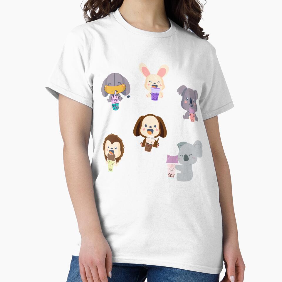 Kawaii Animal Boba Tea cute elephant rabbit koala monkey lion by 0umStore