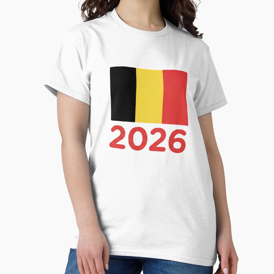 Belgium Flag 2026 Fan Shirts, Stickers, Tapestry, Mugs | Belgium Football Supporter Design by 21 Tulips