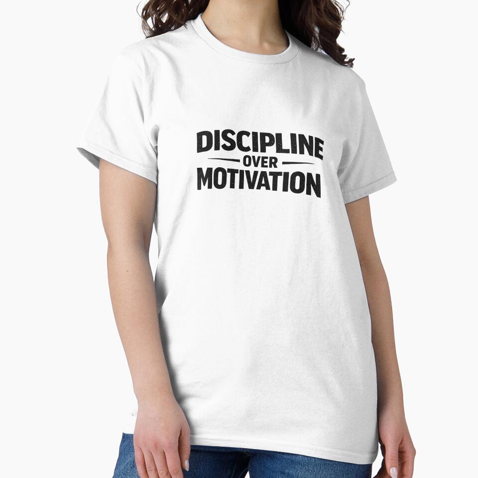 Discipline Over Motivation – Fitness Motivation Gym Quote by Mavriboy