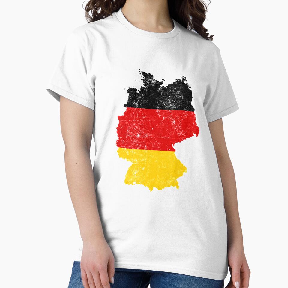 Germany Flag Map tshirt distressed vintage by farhanhafeez