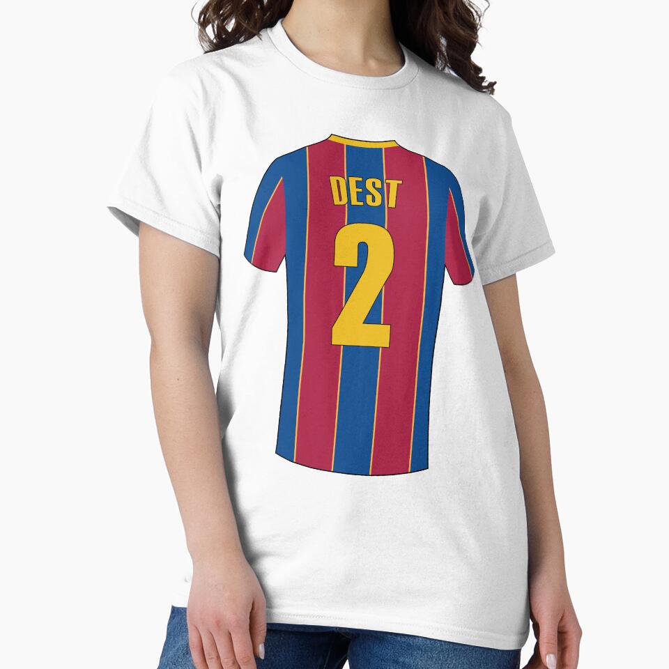 Sergino dest Barcelona football jersey number by Justtrendytees