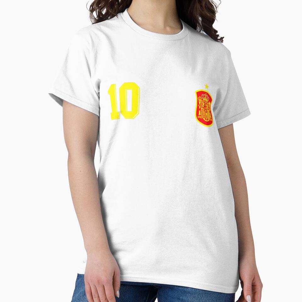 10 Spain Retro Soccer Inspired For Football Lovers, Gift For Football Fan by thirumalaisam