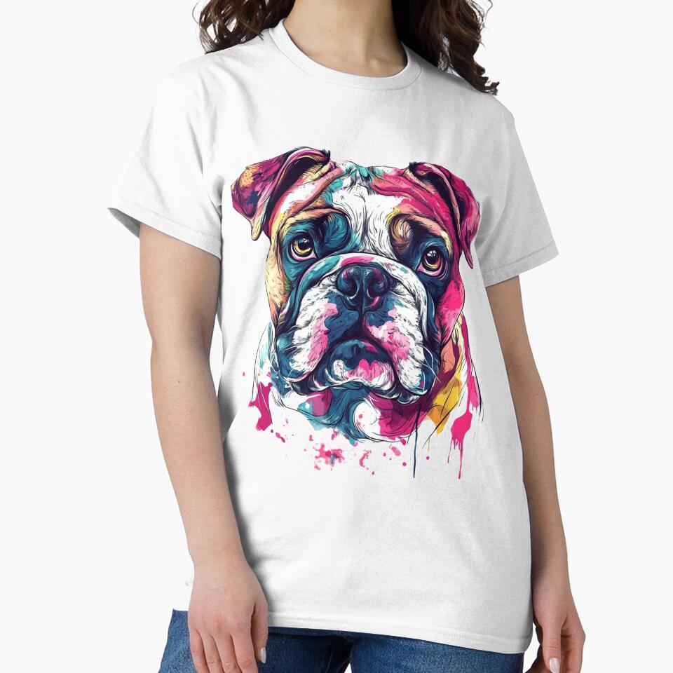 Bulldog – Cute & Colorful Dog Illustration by InkDreamMotion