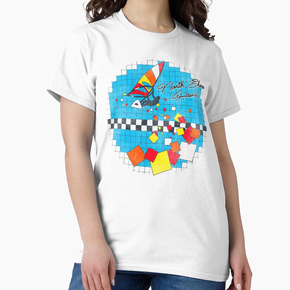 Retro 70s/80s Style Windsurfing Graphic North Shore Hawaii by darklordpug