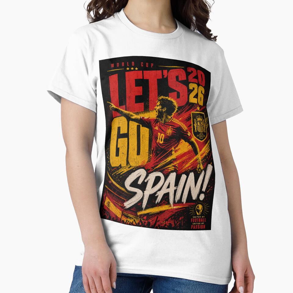 World Cup 2026 | Let’s Go Spain Distressed Graphic by Jandedan