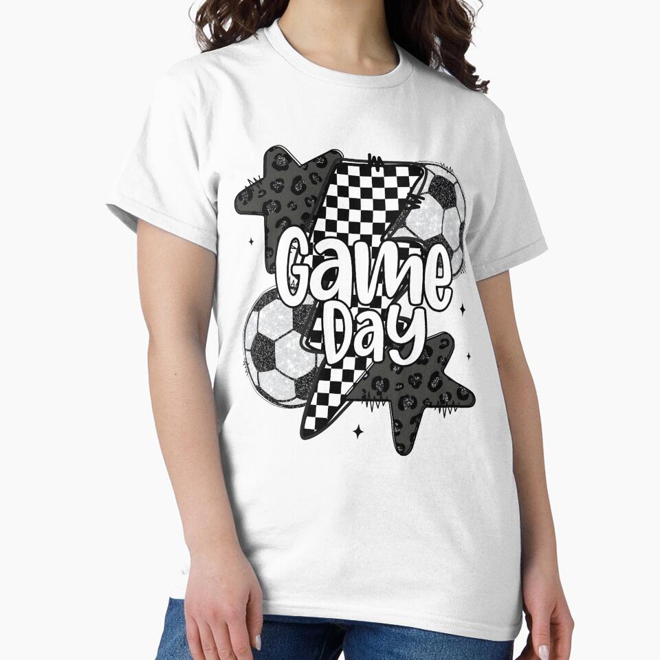 Soccer, Game Day Soccer, Retro Checkered Soccer by Ivanbrockhouse