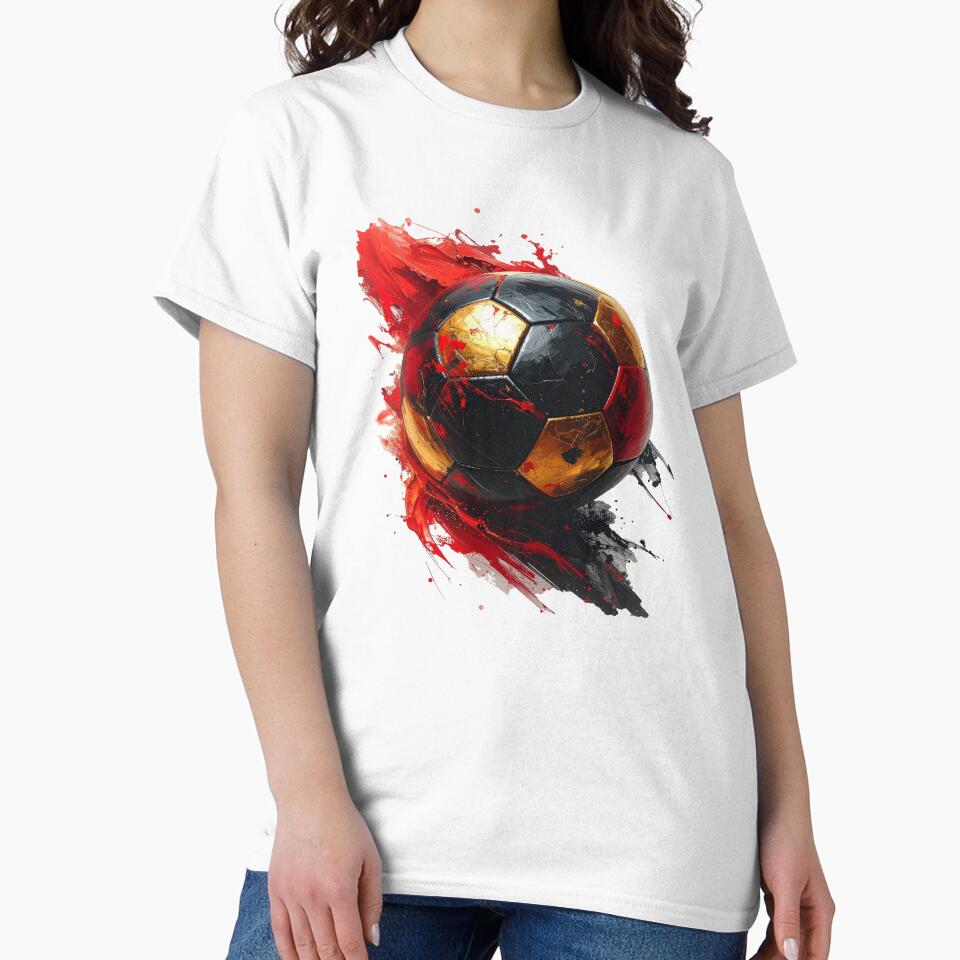 Football in black, red, and gold paint splashes for Germany by LiskoDesign